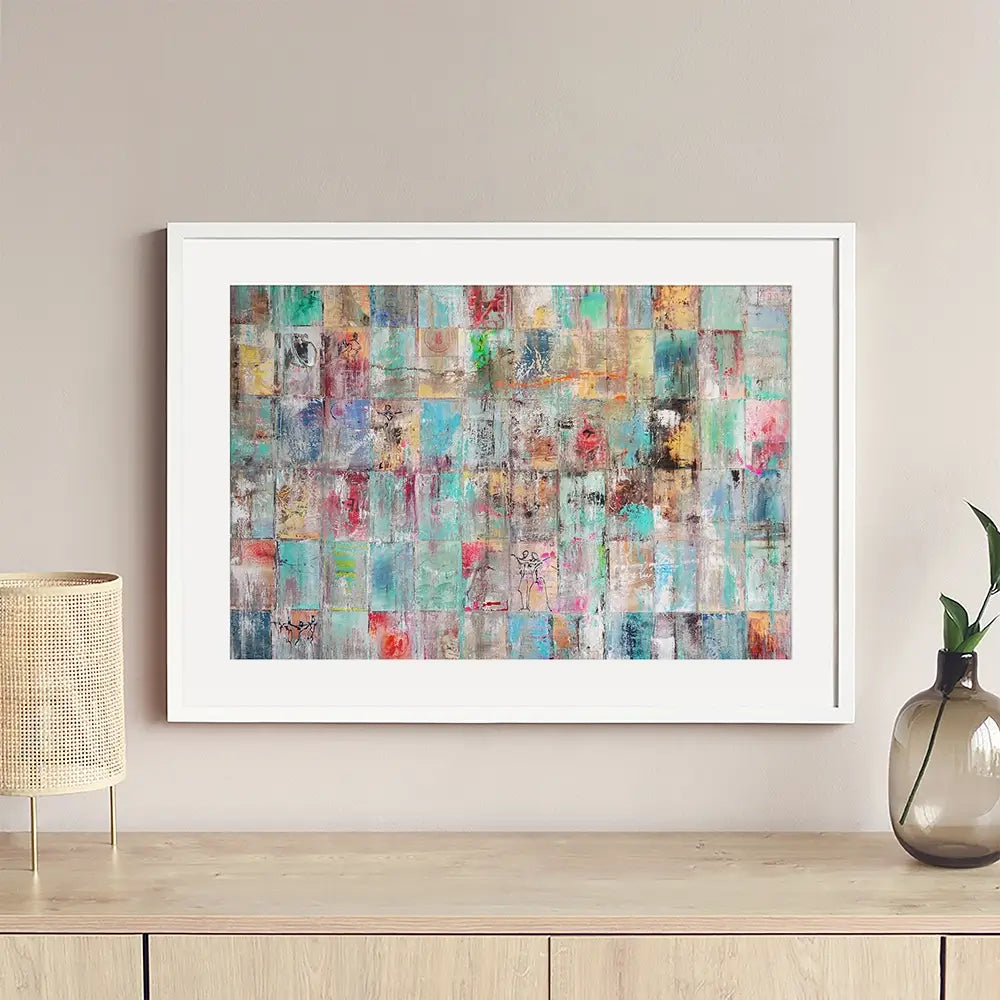 Patchwork Framed Art Print Patchwork Framed Art Print wall art product Studio Paint-Ing