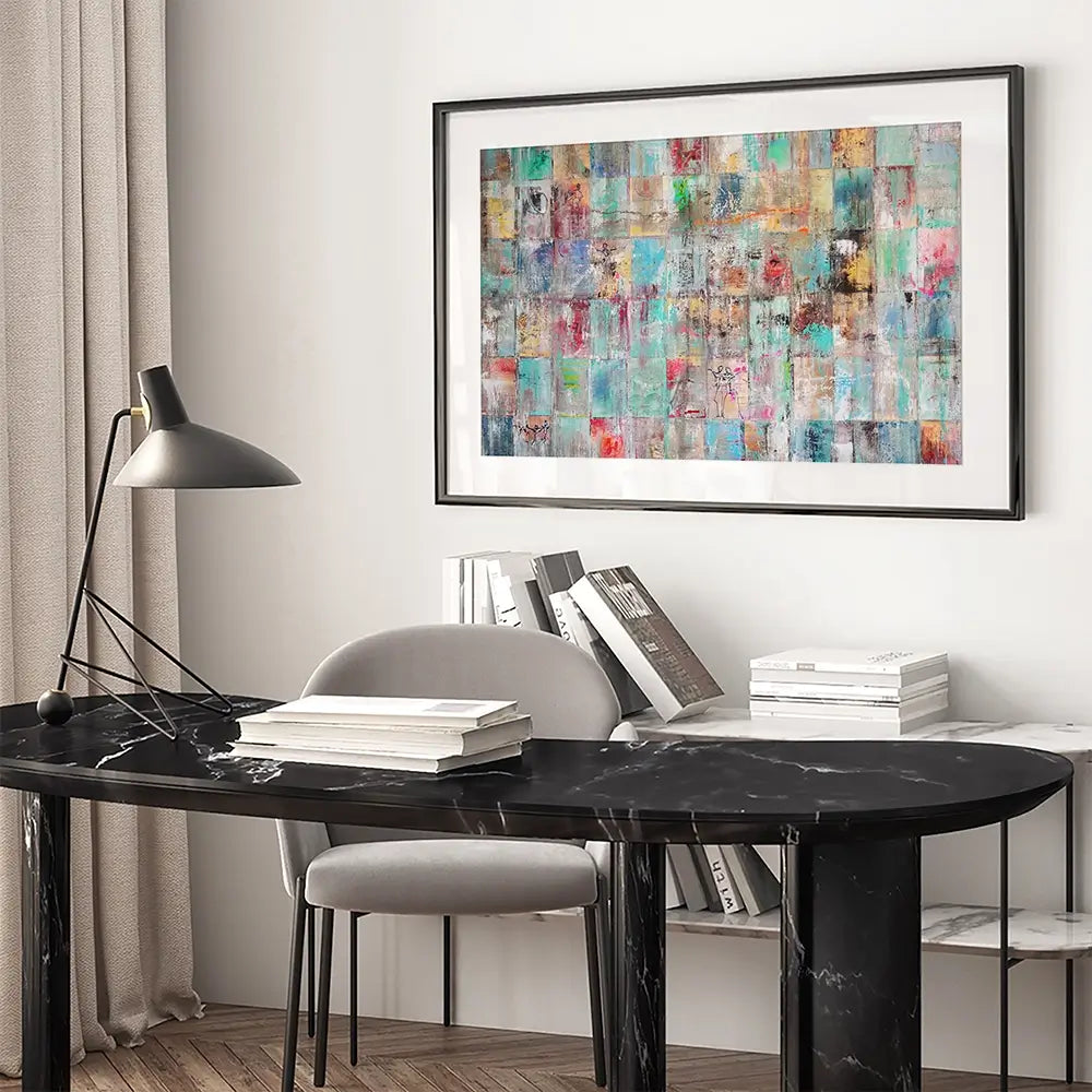 Patchwork Framed Art Print Patchwork Framed Art Print wall art product Studio Paint-Ing