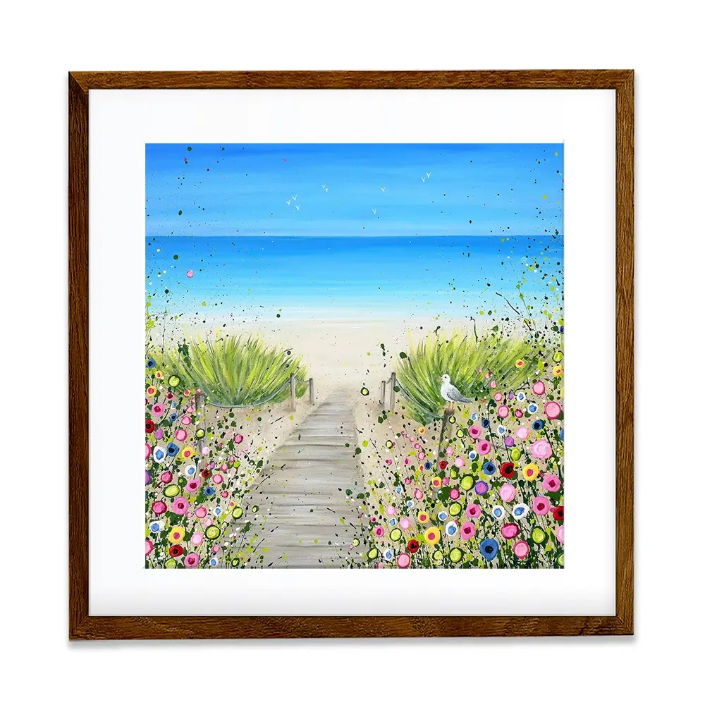 Pathway To Paradise Square Framed Art Print Pathway To Paradise Square Framed Art Print wall art product Jo Gough