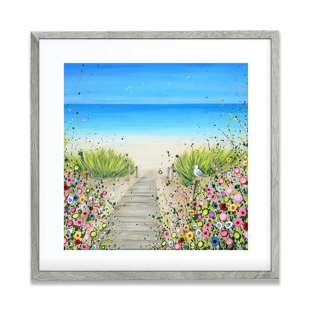 Pathway To Paradise Square Framed Art Print Pathway To Paradise Square Framed Art Print wall art product Jo Gough