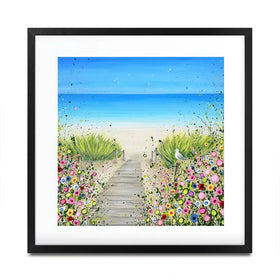 Pathway To Paradise Square Framed Art Print Pathway To Paradise Square Framed Art Print wall art product Jo Gough