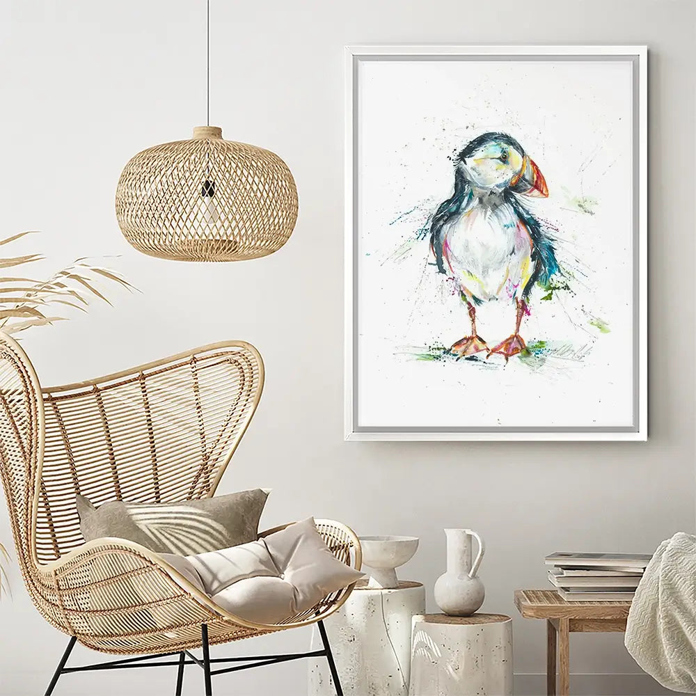 Patrick Puffin Canvas Print Patrick Puffin Canvas Print wall art product Nicola Jane Rowles