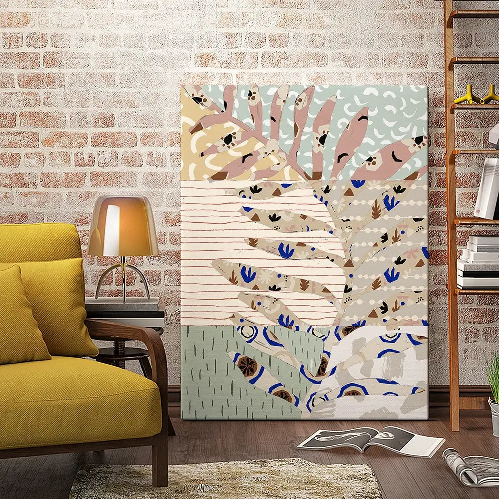 Pattern Play Leaf Canvas Print Pattern Play Leaf Canvas Print wall art product Treechild