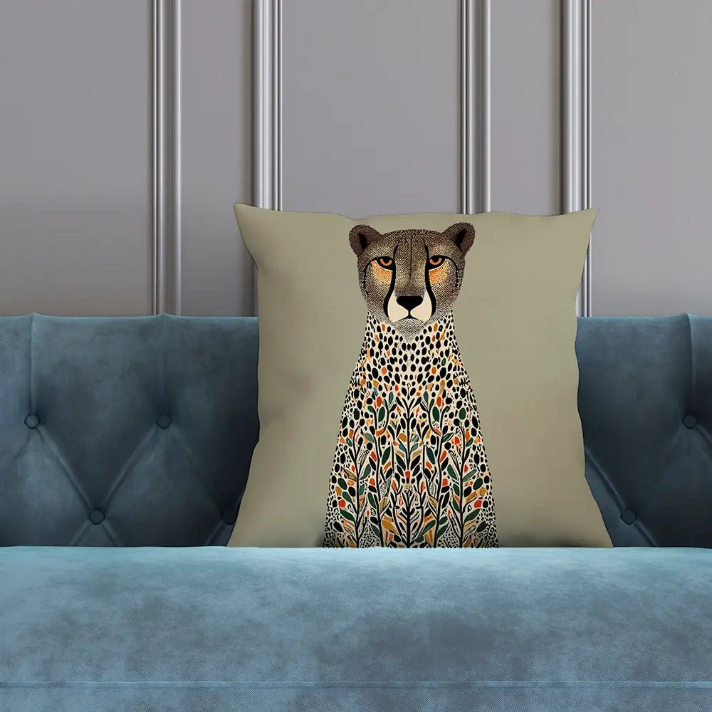 Patterned Cheetah Cushion Patterned Cheetah Cushion wall art product P & M Print Gallery