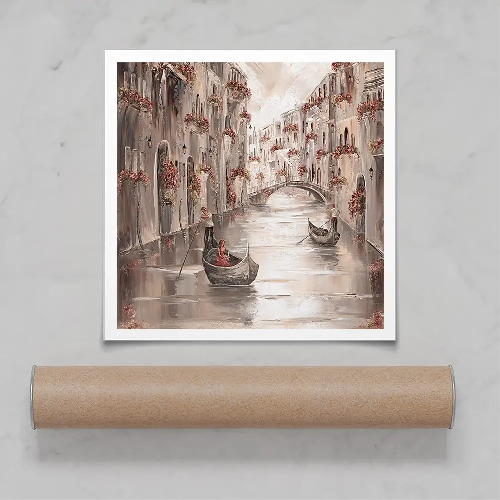 Peace In Venice Square Art Print Peace In Venice Square Art Print wall art product Art Print Shop