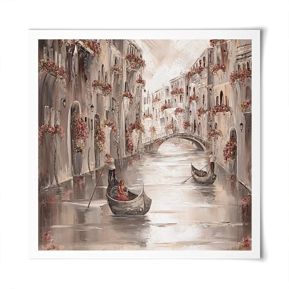 Peace In Venice Square Art Print Peace In Venice Square Art Print wall art product Art Print Shop