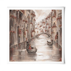 Peace In Venice Square Art Print Peace In Venice Square Art Print wall art product Art Print Shop