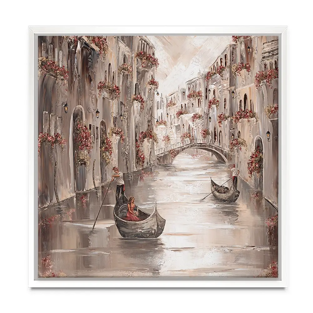 Peace In Venice Square Canvas Print Peace In Venice Square Canvas Print wall art product Art Print Shop