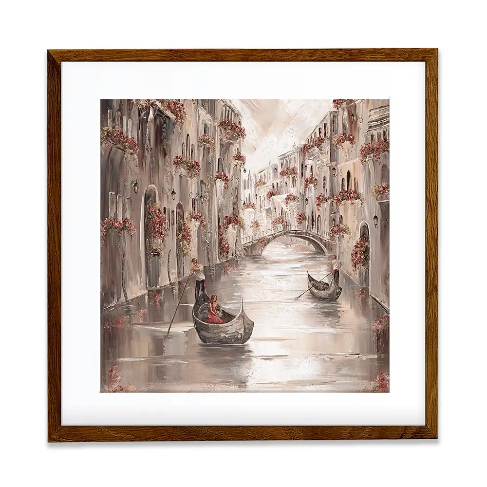Peace In Venice Square Framed Art Print Peace In Venice Square Framed Art Print wall art product Art Print Shop