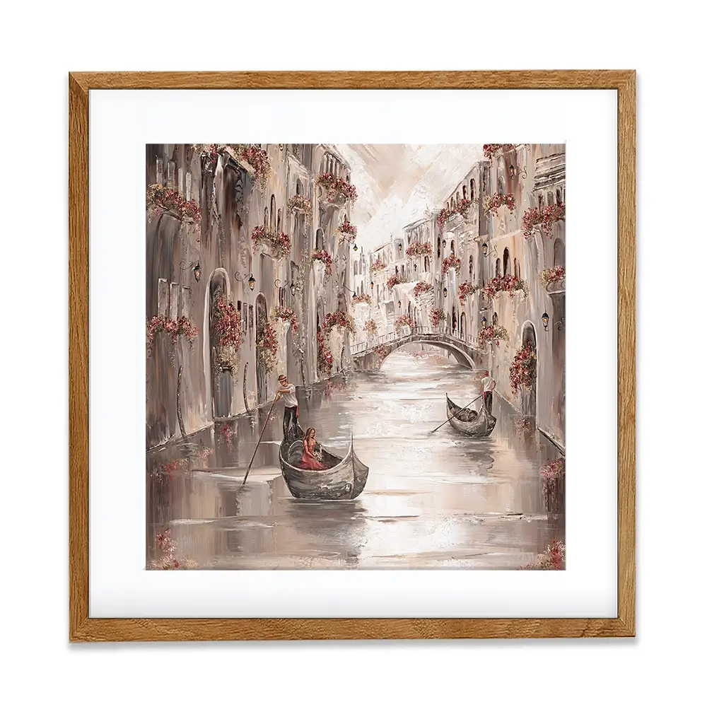Peace In Venice Square Framed Art Print Peace In Venice Square Framed Art Print wall art product Art Print Shop