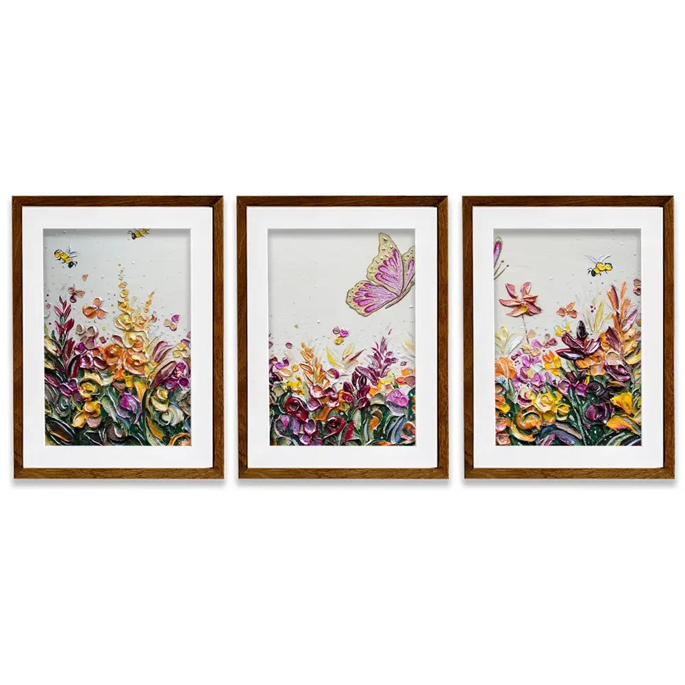 Peaceful Meadow Framed Art Print Trio Peaceful Meadow Framed Art Print Trio wall art product Nada Khatib