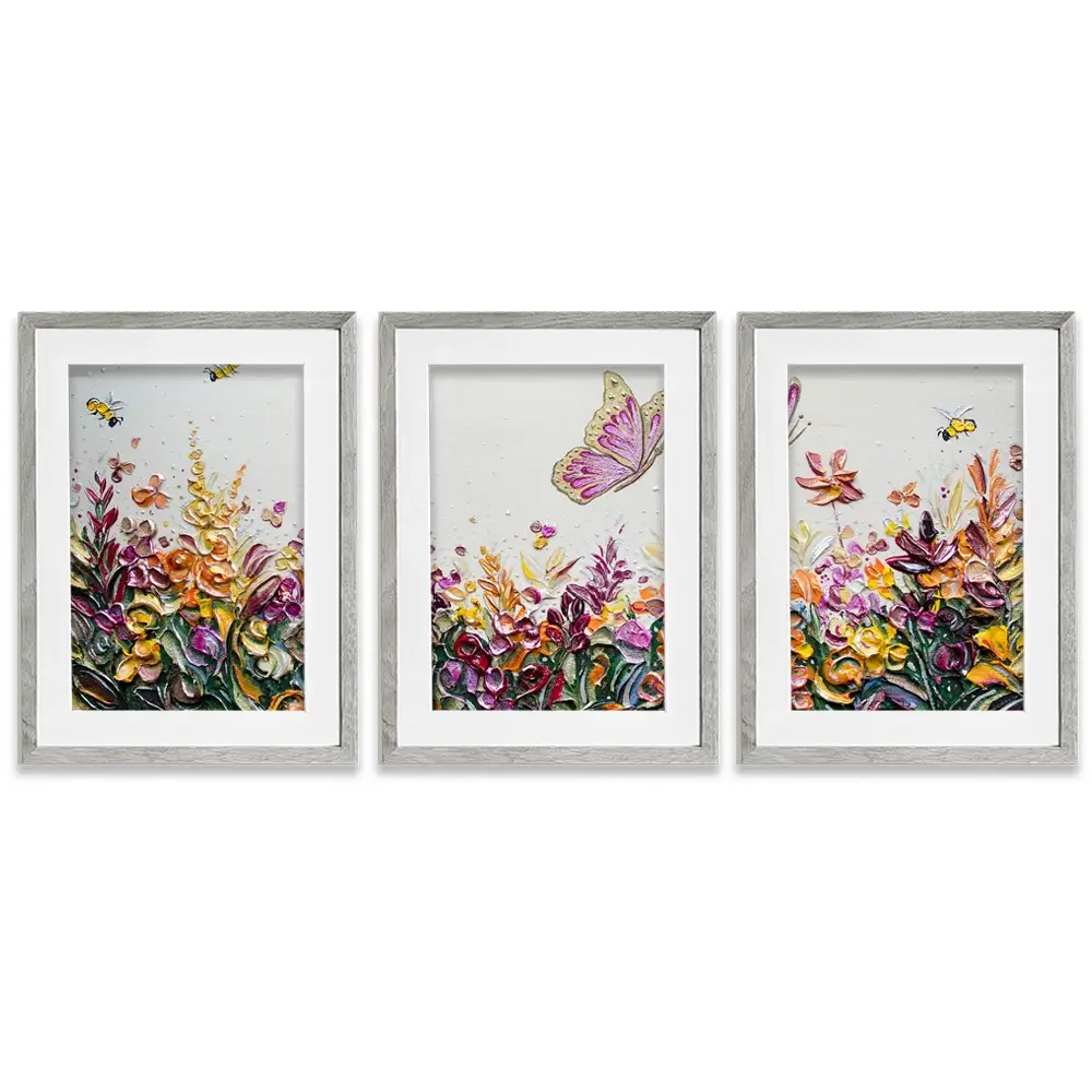 Peaceful Meadow Framed Art Print Trio Peaceful Meadow Framed Art Print Trio wall art product Nada Khatib