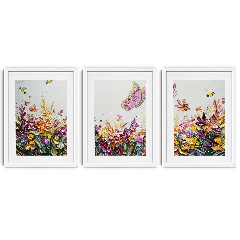 Peaceful Meadow Framed Art Print Trio Peaceful Meadow Framed Art Print Trio wall art product Nada Khatib