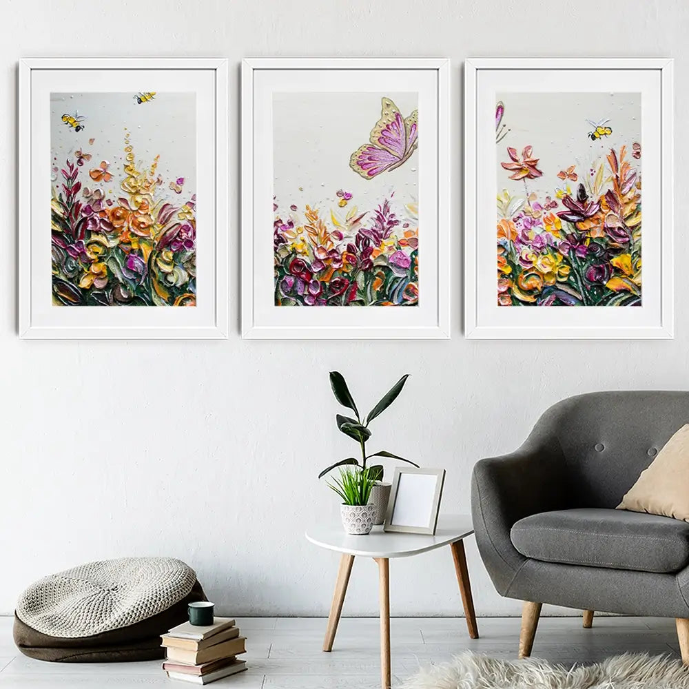 Peaceful Meadow Framed Art Print Trio Peaceful Meadow Framed Art Print Trio wall art product Nada Khatib