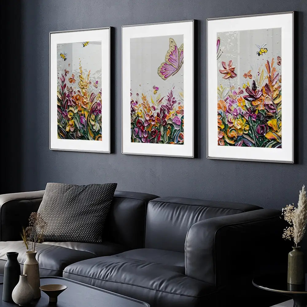 Peaceful Meadow Framed Art Print Trio Peaceful Meadow Framed Art Print Trio wall art product Nada Khatib