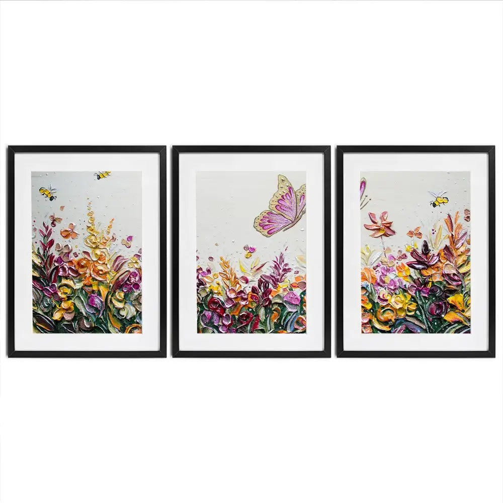 Peaceful Meadow Framed Art Print Trio Peaceful Meadow Framed Art Print Trio wall art product Nada Khatib