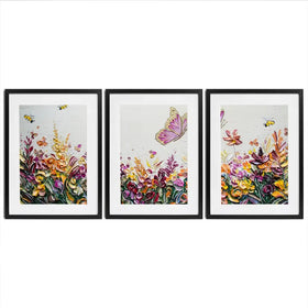 Peaceful Meadow Framed Art Print Trio Peaceful Meadow Framed Art Print Trio wall art product Nada Khatib