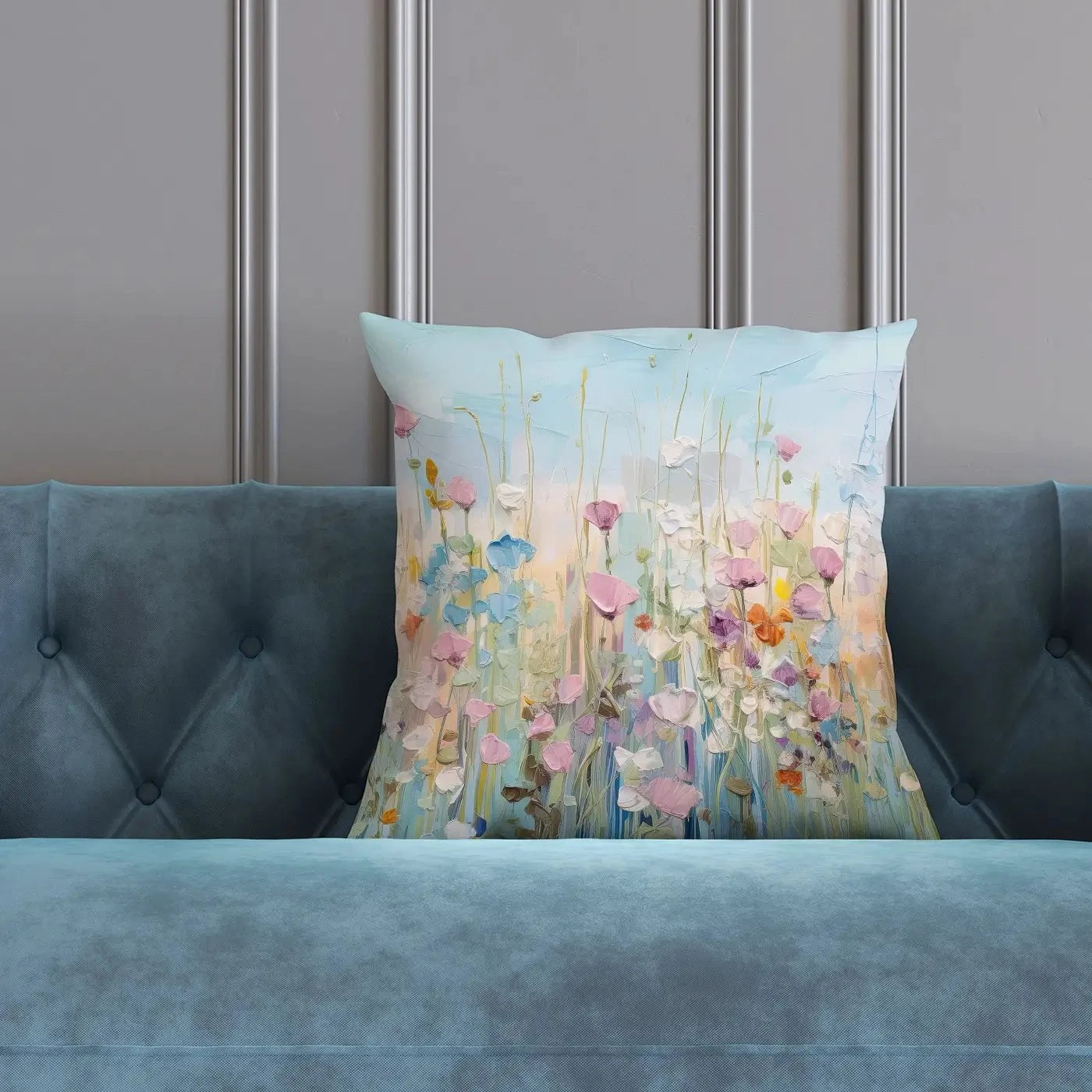 Peaceful Wildflowers Cushion Peaceful Wildflowers Cushion wall art product Gina Kelly - Independent