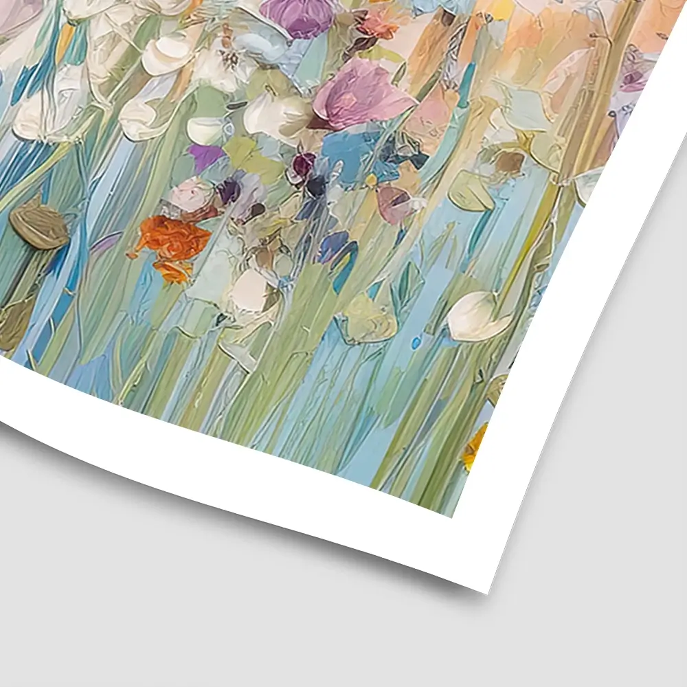 Peaceful Wildflowers Square Art Print Peaceful Wildflowers Square Art Print wall art product Gina Kelly - Independent