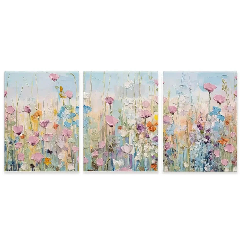 Peaceful Wildflowers Trio Canvas Print Peaceful Wildflowers Trio Canvas Print wall art product Gina Kelly - Independent