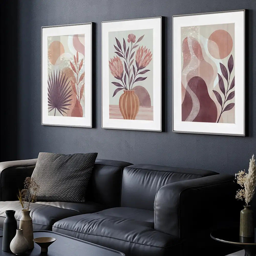 Peach Panels Framed Art Print Trio Peach Panels Framed Art Print Trio wall art product David Alexander Elder