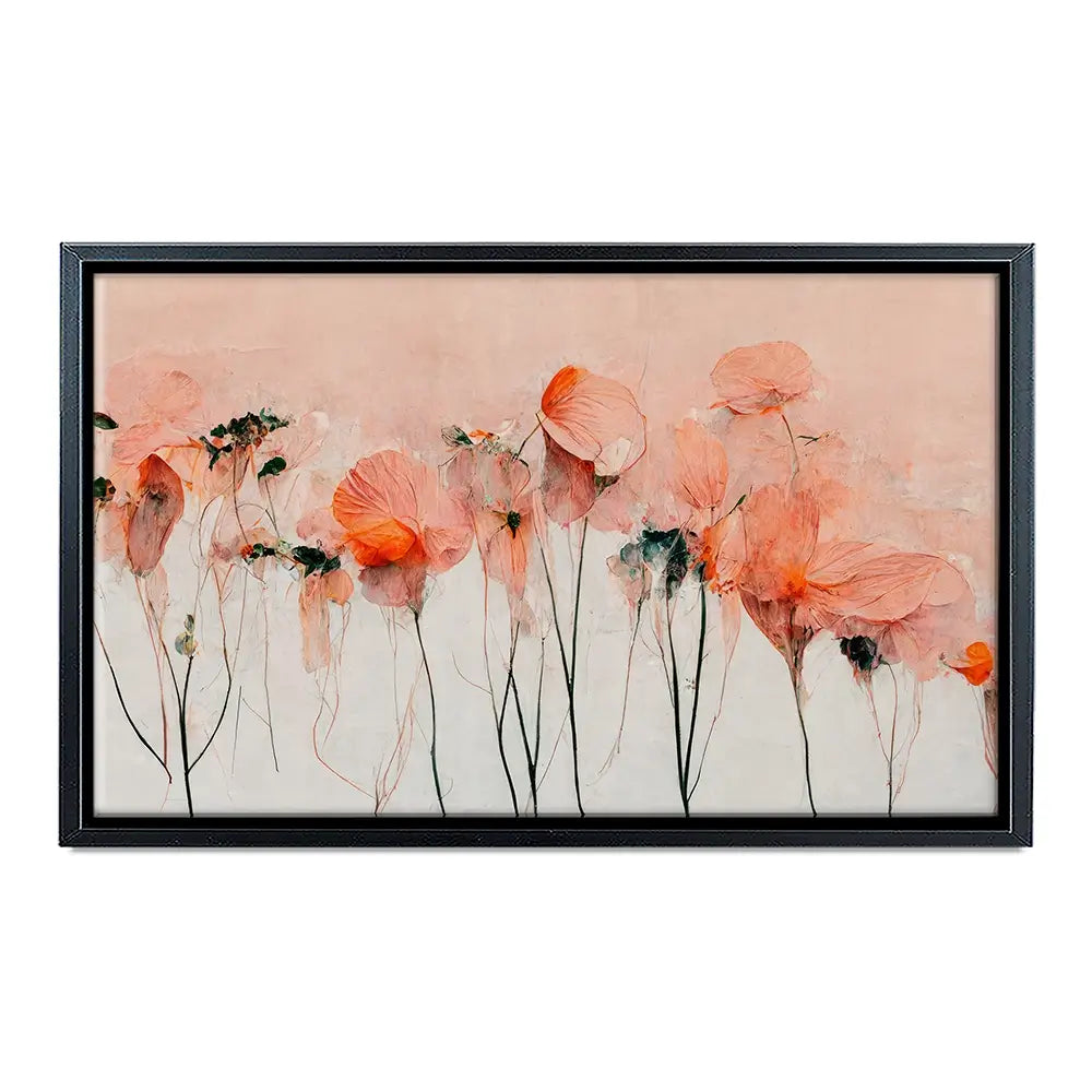 Peach Poppy Canvas Print Peach Poppy Canvas Print wall art product Treechild