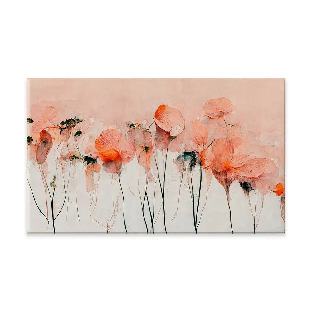 Peach Poppy Canvas Print Peach Poppy Canvas Print wall art product Treechild
