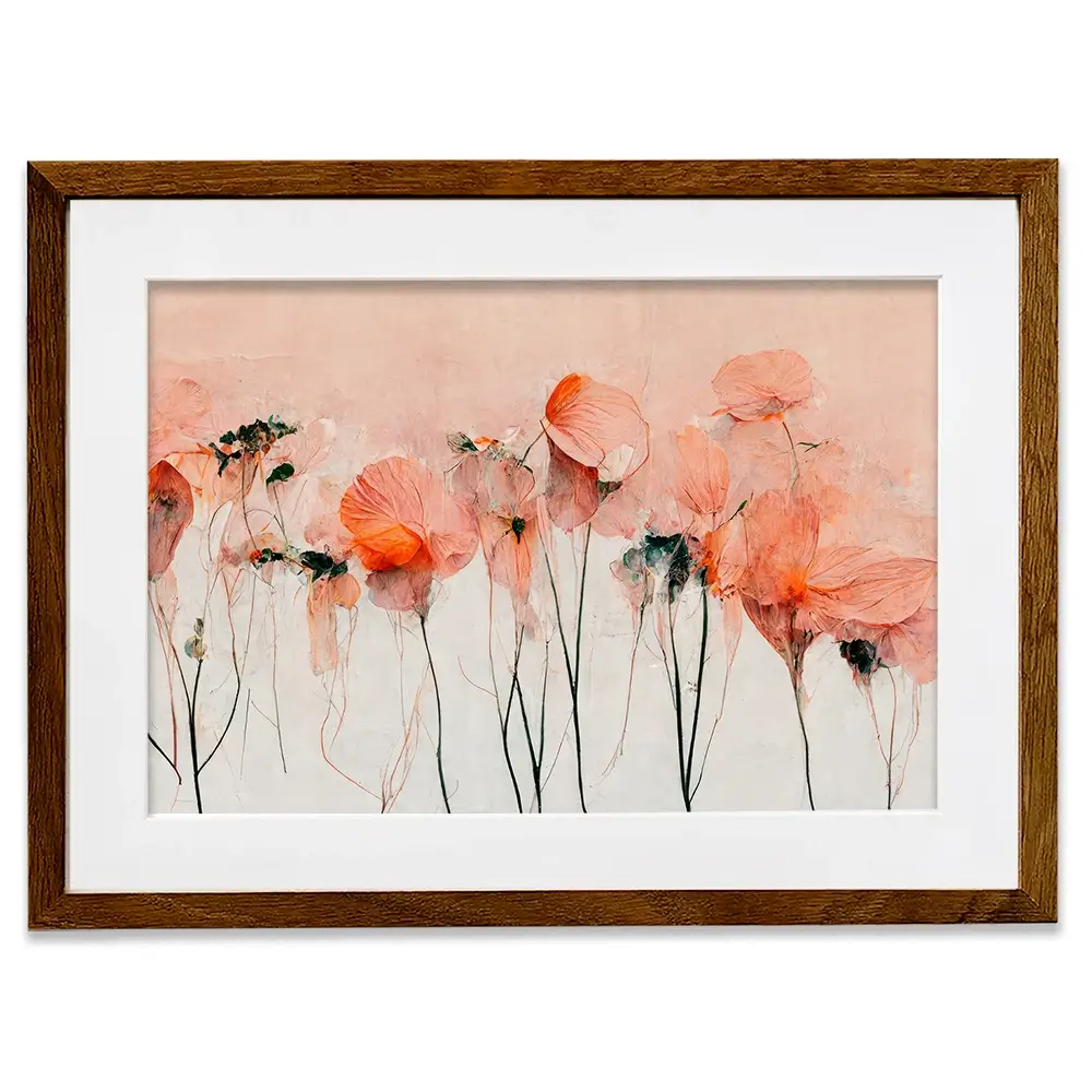 Peach Poppy Framed Art Print Peach Poppy Framed Art Print wall art product Treechild
