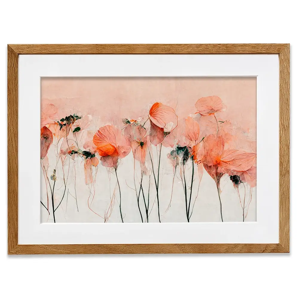 Peach Poppy Framed Art Print Peach Poppy Framed Art Print wall art product Treechild