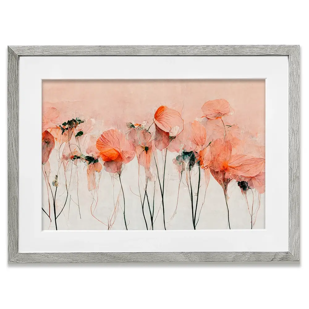 Peach Poppy Framed Art Print Peach Poppy Framed Art Print wall art product Treechild