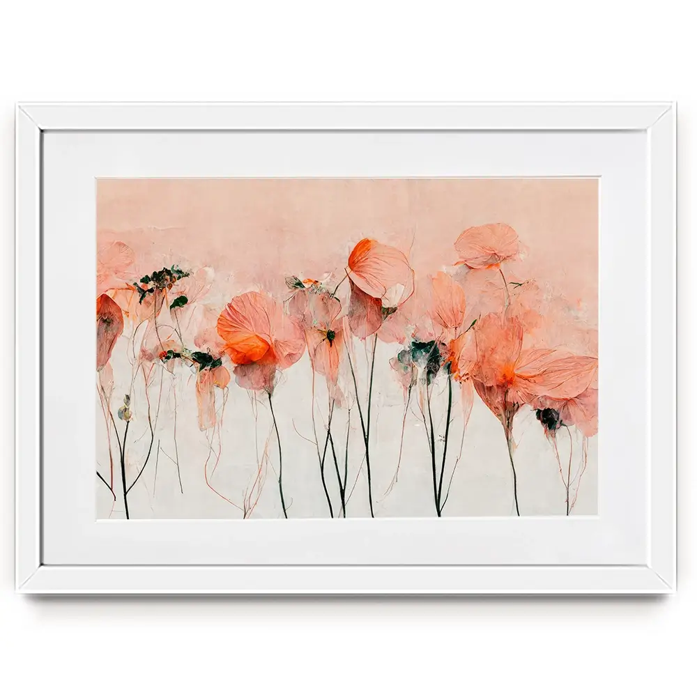 Peach Poppy Framed Art Print Peach Poppy Framed Art Print wall art product Treechild