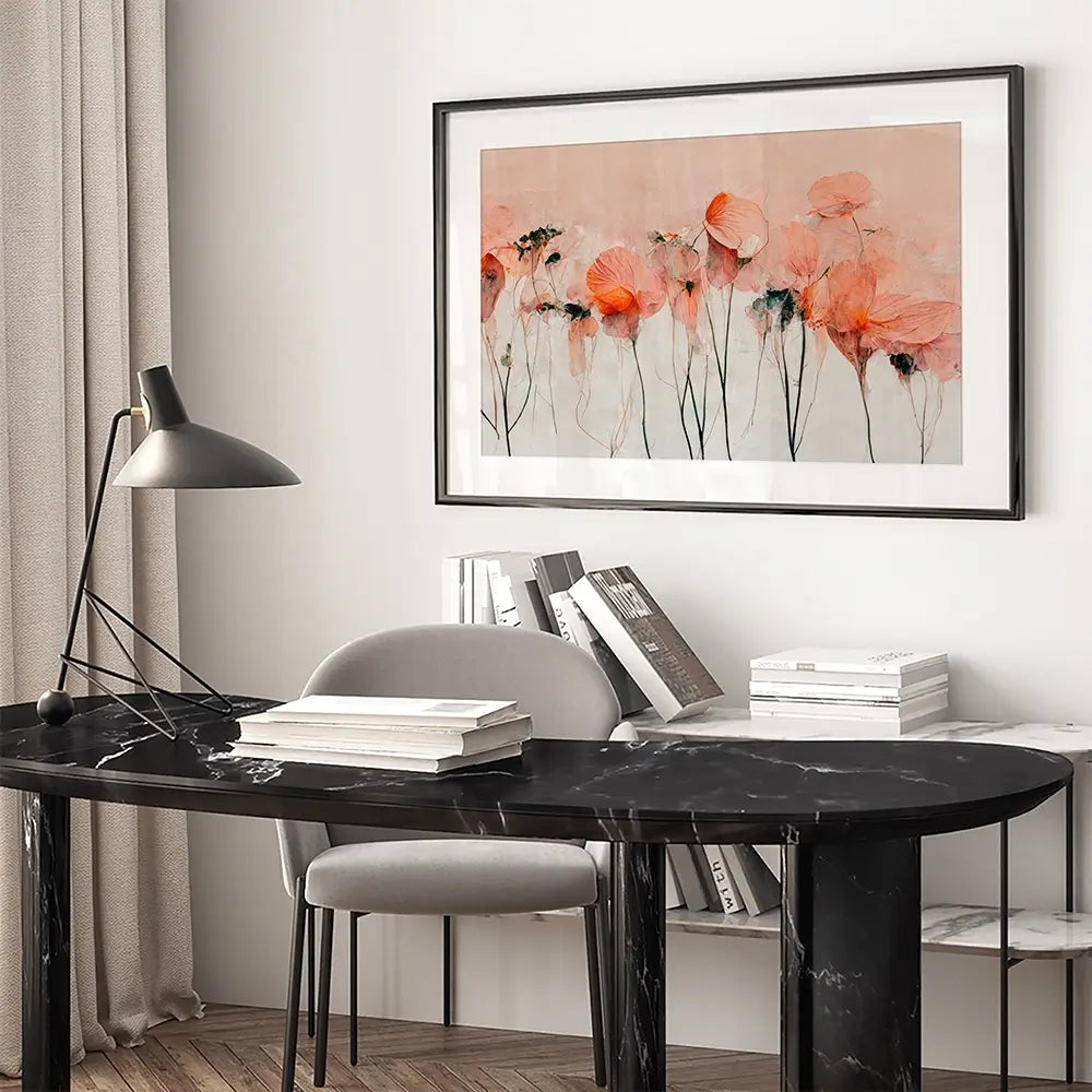 Peach Poppy Framed Art Print Peach Poppy Framed Art Print wall art product Treechild