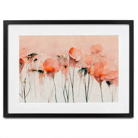 Peach Poppy Framed Art Print Peach Poppy Framed Art Print wall art product Treechild