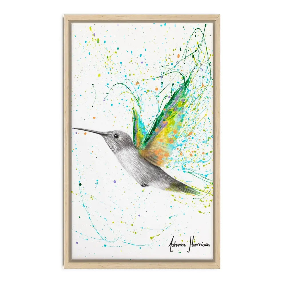 Peach Summer Hummingbird Canvas Print Peach Summer Hummingbird Canvas Print wall art product Ashvin Harrison