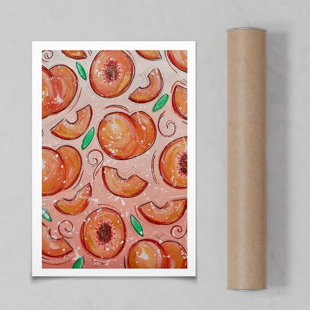 Peaches Art Print Peaches Art Print wall art product Elizabeth White