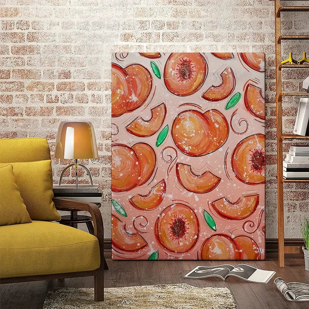 Peaches Canvas Print Peaches Canvas Print wall art product Elizabeth White