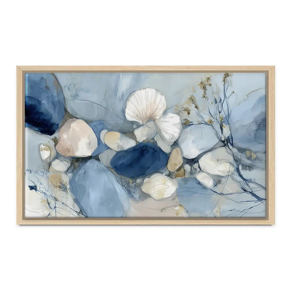 Pebble Tide Botanical Canvas Print Pebble Tide Botanical Canvas Print wall art product Chromatic Storm Studio