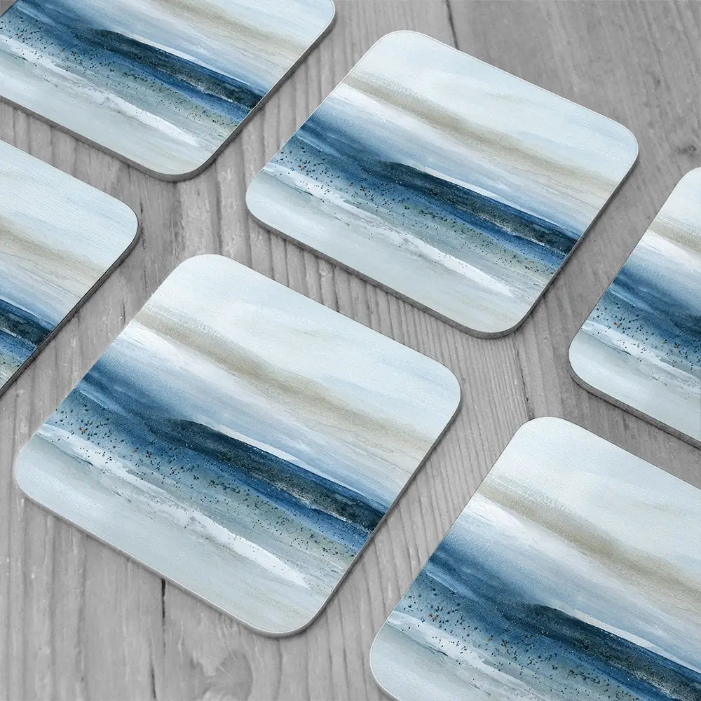 Pebbled Beach Coaster Set Pebbled Beach Coaster Set wall art product Carol Robinson