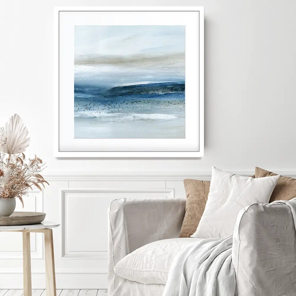 Pebbled Beach Square Framed Art Print Pebbled Beach Square Framed Art Print wall art product Carol Robinson