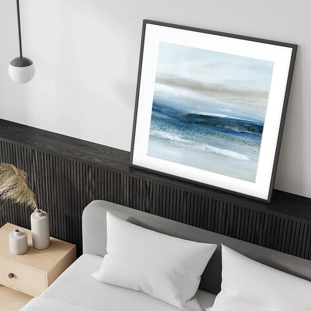 Pebbled Beach Square Framed Art Print Pebbled Beach Square Framed Art Print wall art product Carol Robinson