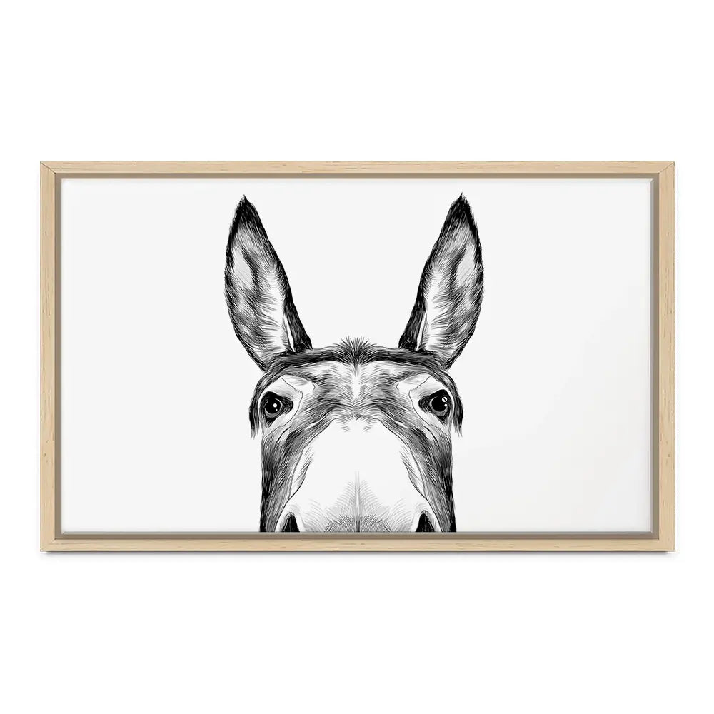 Peeking Donkey Canvas Print Peeking Donkey Canvas Print | Donkey Canvas wall art product Serafima Antipova / Shutterstock
