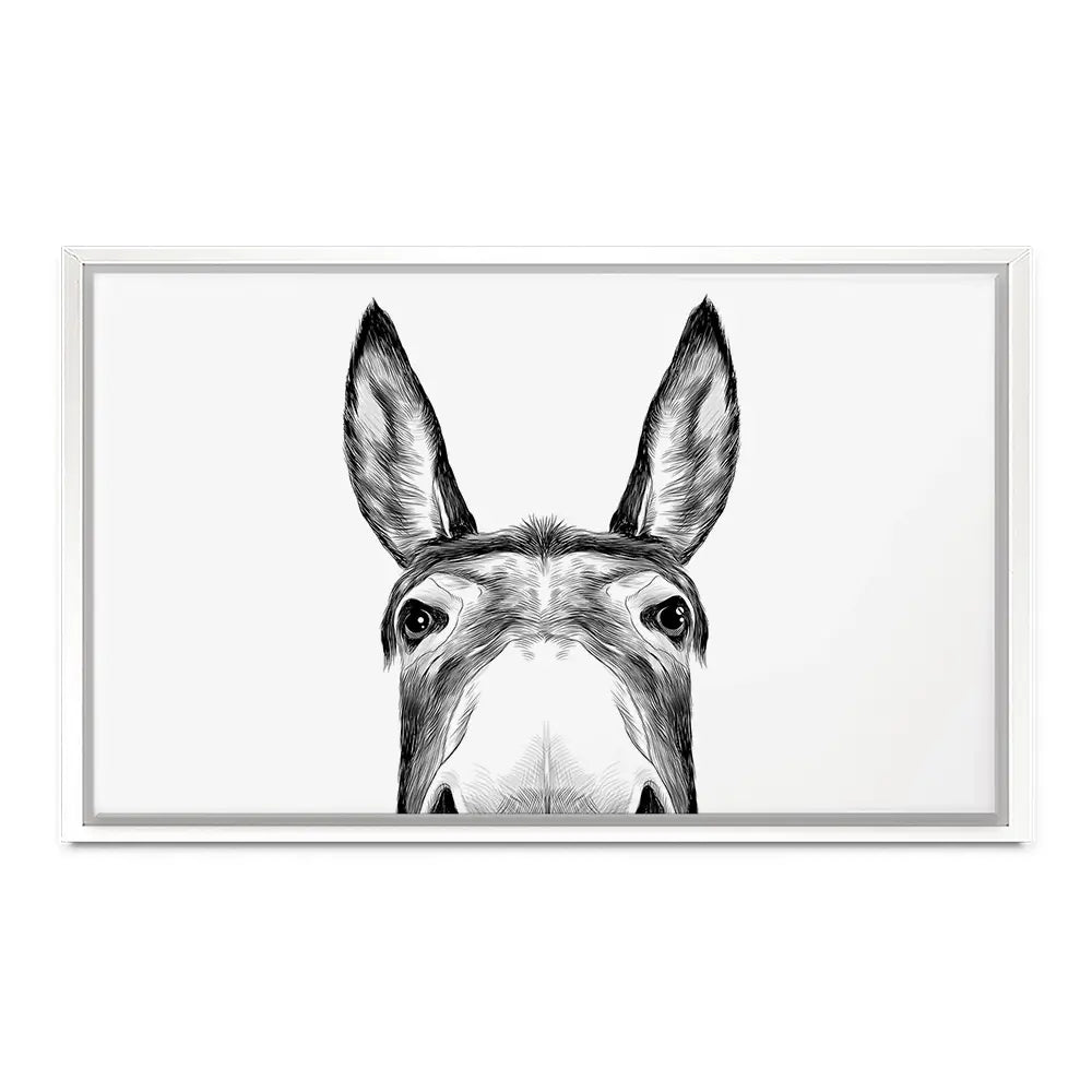 Peeking Donkey Canvas Print Peeking Donkey Canvas Print | Donkey Canvas wall art product Serafima Antipova / Shutterstock