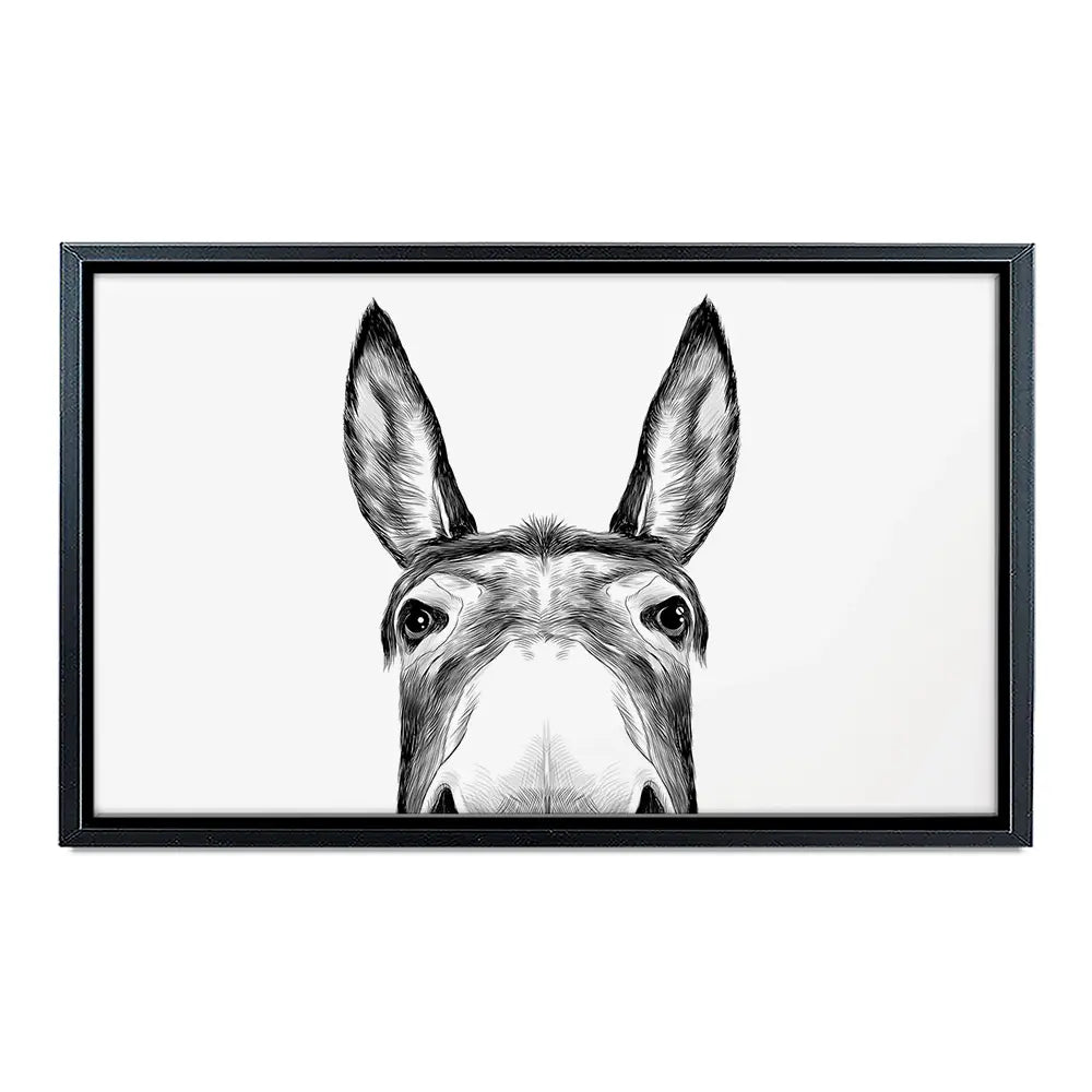 Peeking Donkey Canvas Print Peeking Donkey Canvas Print | Donkey Canvas wall art product Serafima Antipova / Shutterstock