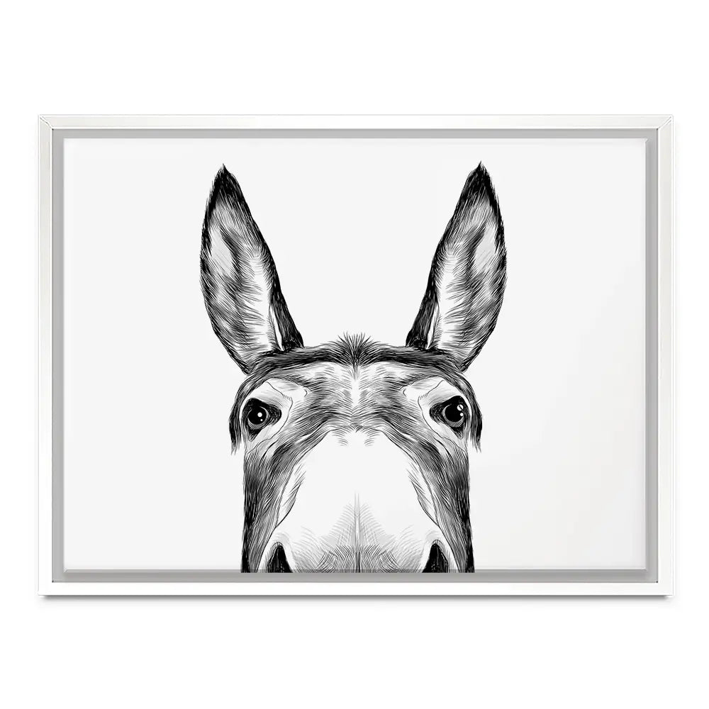 Peeking Donkey Canvas Print Peeking Donkey Canvas Print | Donkey Canvas wall art product Serafima Antipova / Shutterstock
