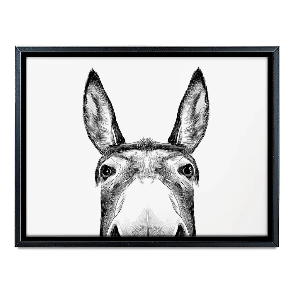 Peeking Donkey Canvas Print Peeking Donkey Canvas Print | Donkey Canvas wall art product Serafima Antipova / Shutterstock