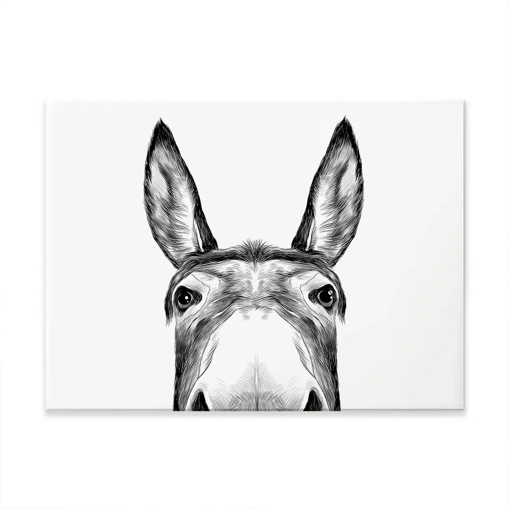 Peeking Donkey Canvas Print Peeking Donkey Canvas Print | Donkey Canvas wall art product Serafima Antipova / Shutterstock