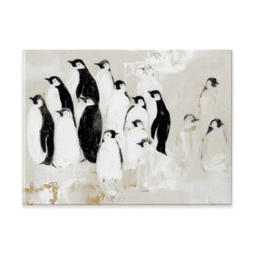 Penguin Colony Drift Canvas Print Penguin Colony Drift Canvas Print wall art product Chromatic Storm Studio