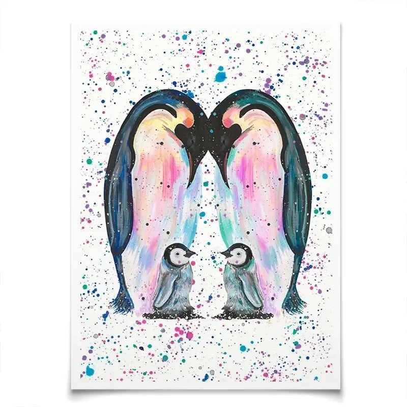 Penguin Family Art Print Penguin Family Art Print wall art product Emma LC Art