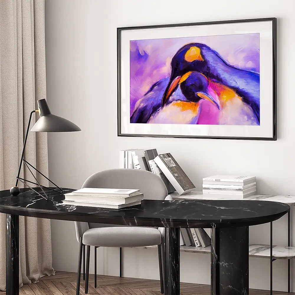 Penguin Love Framed Art Print Penguin Love Framed Art Print wall art product Ivailo Nikolov / Shutterstock