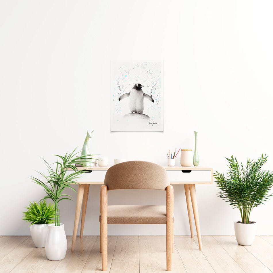 Penguin Parade Art Print wall art product Ashvin Harrison